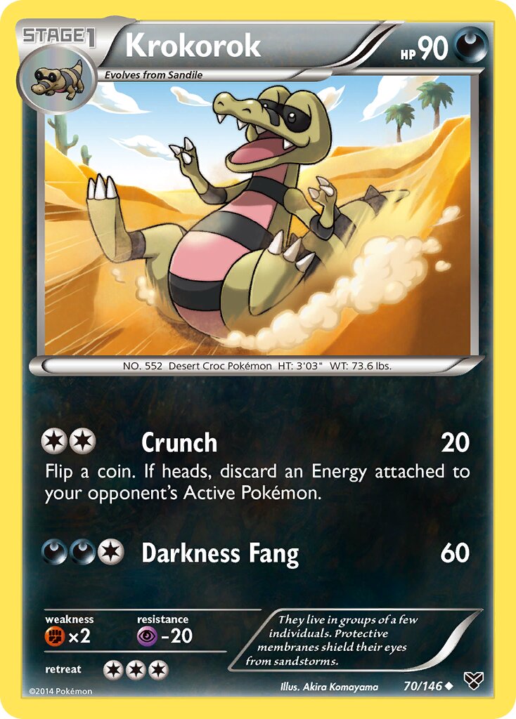 Krokorok 070/146 — XY (English Pokémon TCG card)