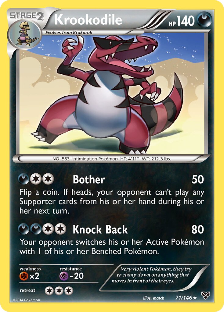 Krookodile 071/146 — XY (English Pokémon TCG card)