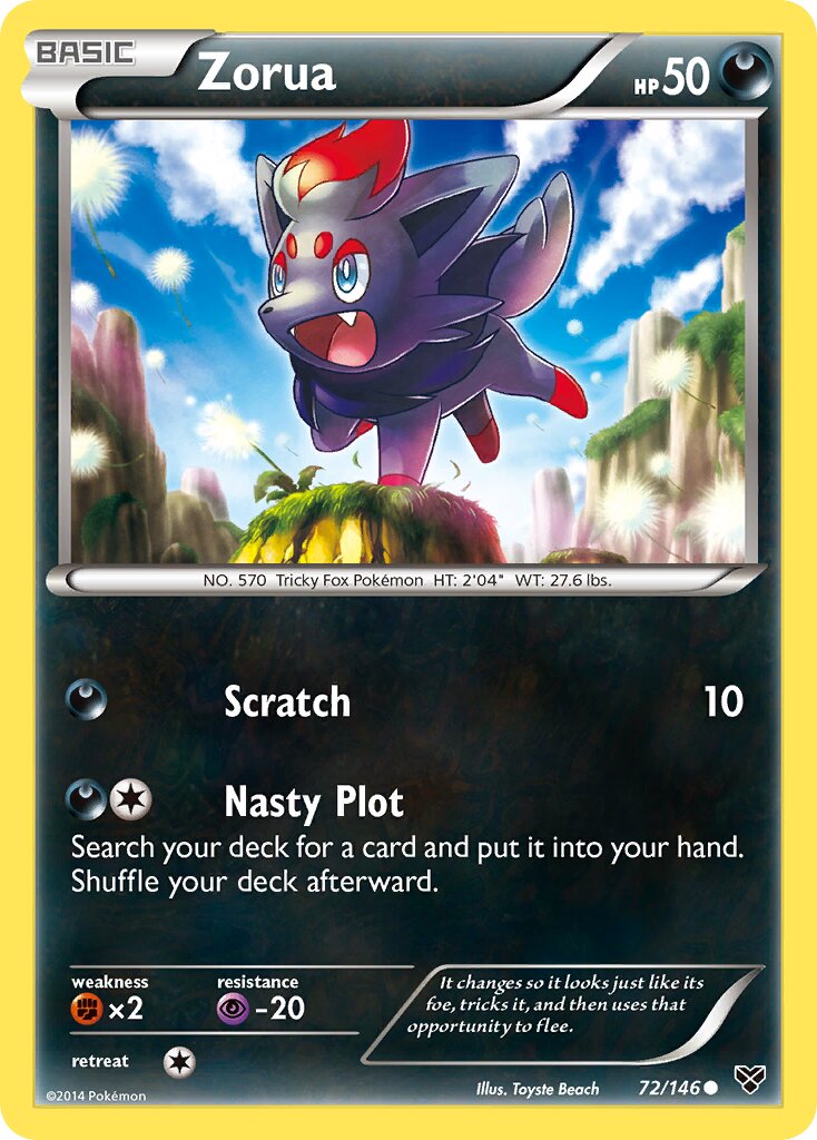 Zorua 072/146 — XY (English Pokémon TCG card)