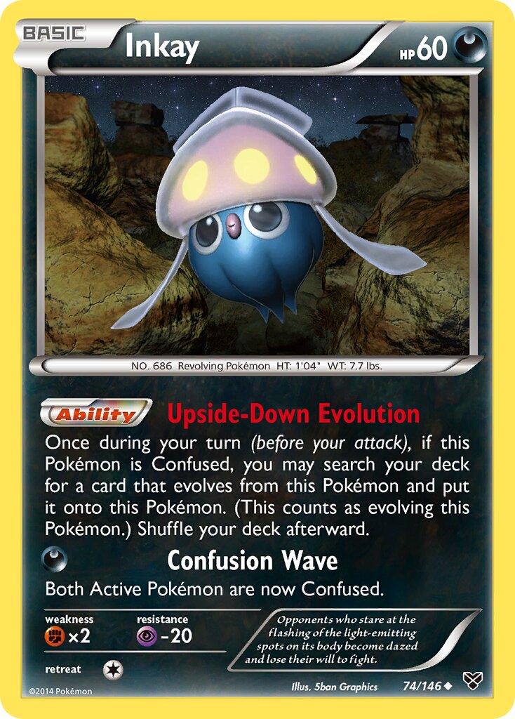 Inkay 074/146 — XY (English Pokémon TCG card)