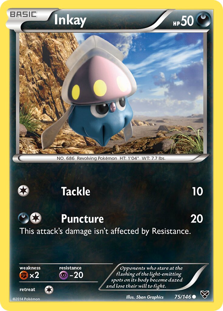 Inkay 075/146 — XY (English Pokémon TCG card)