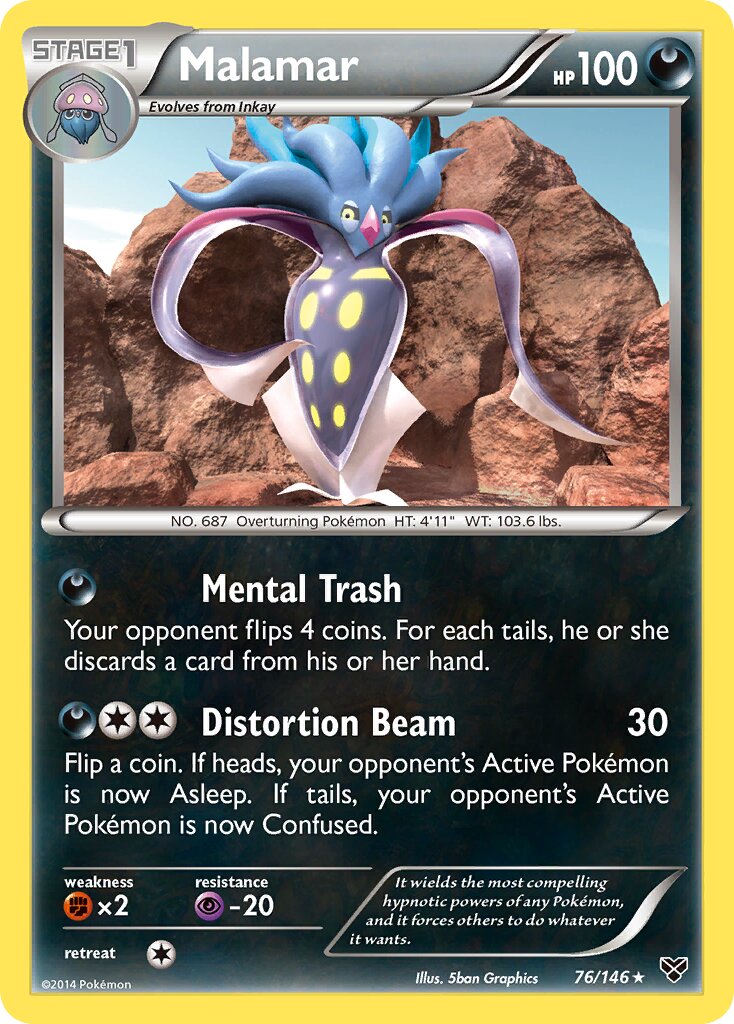 Malamar 076/146 — XY (English Pokémon TCG card)