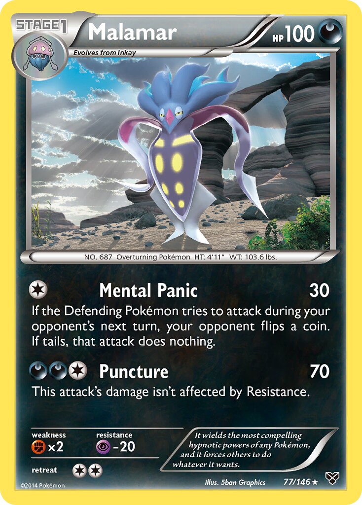 Malamar 077/146 — XY (English Pokémon TCG card)