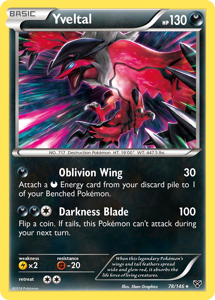 Yveltal 078/146 — XY (English Pokémon TCG card)