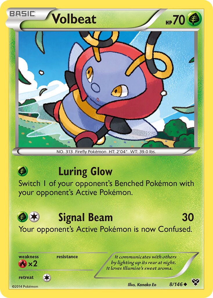 Volbeat 008/146 — XY (English Pokémon TCG card)
