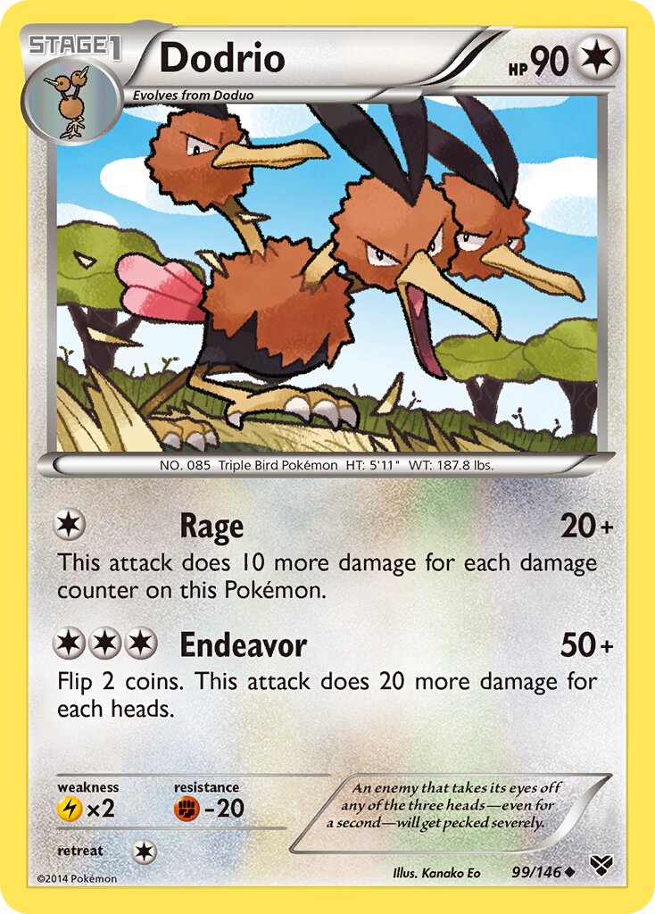 Dodrio 099/146 — XY (English Pokémon TCG card)