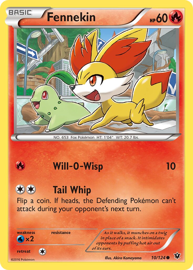 Fennekin 010/124 — Fates Collide (English Pokémon TCG card)