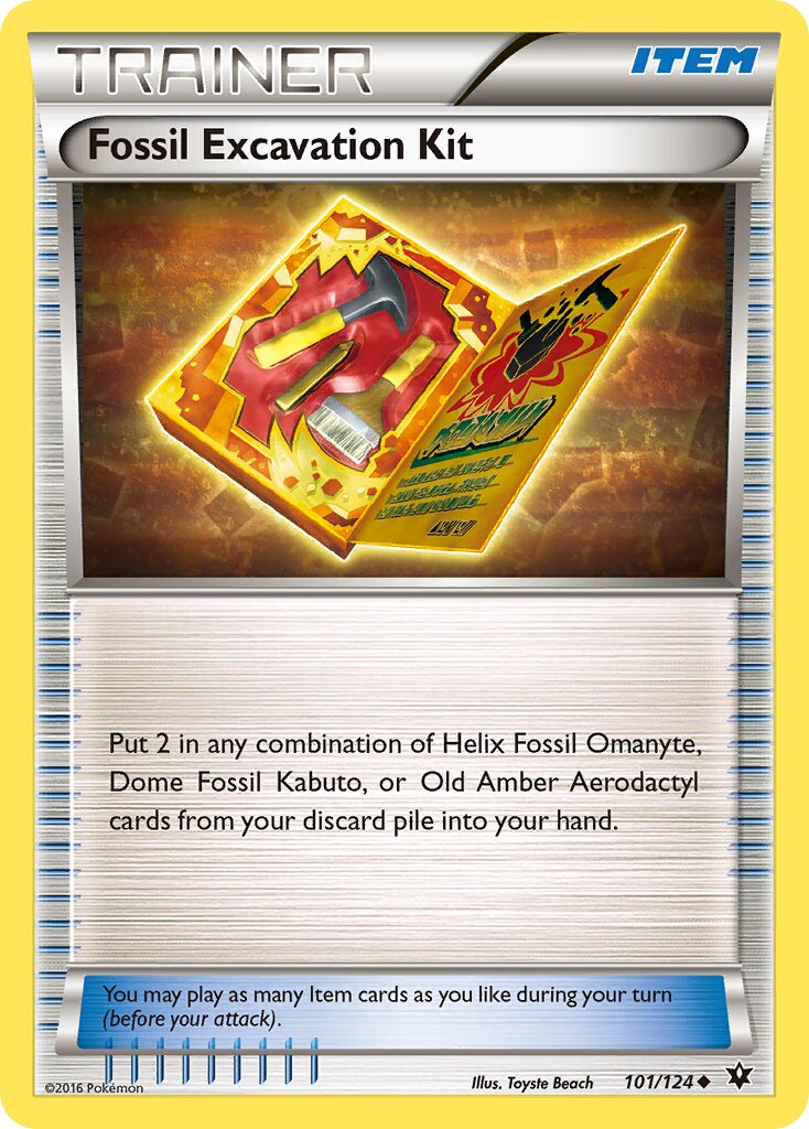 Fossil Excavation Kit 101/124 — Fates Collide (English Pokémon TCG card)