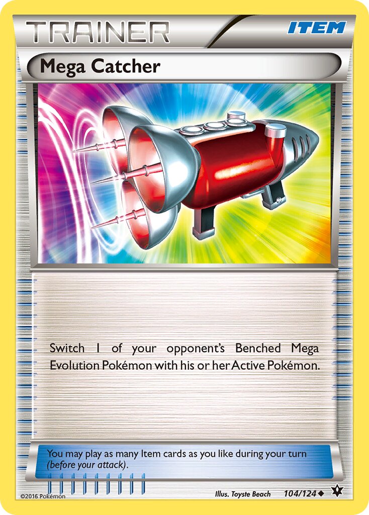 Mega Catcher 104/124 — Fates Collide (English Pokémon TCG card)