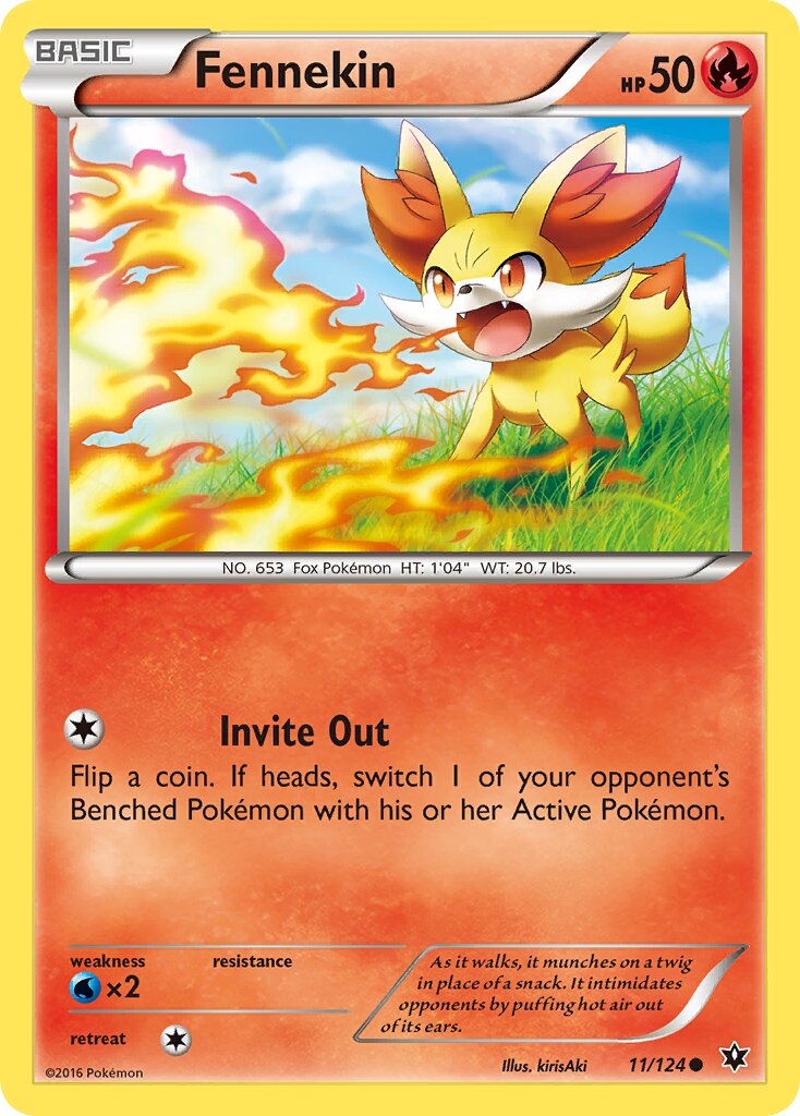 Fennekin 011/124 — Fates Collide (English Pokémon TCG card)