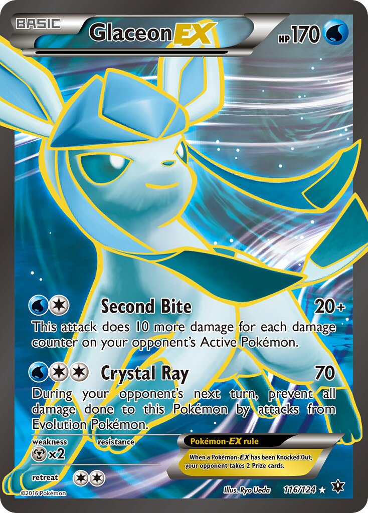 Glaceon-EX 116/124 — Fates Collide (English Pokémon TCG card)