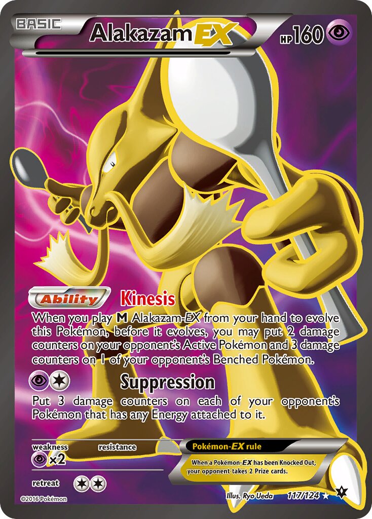 Alakazam-EX 117/124 — Fates Collide (English Pokémon TCG card)