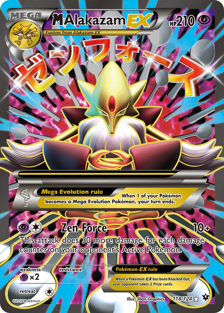 M Alakazam-EX 118/124 — Fates Collide (English Pokémon TCG card)