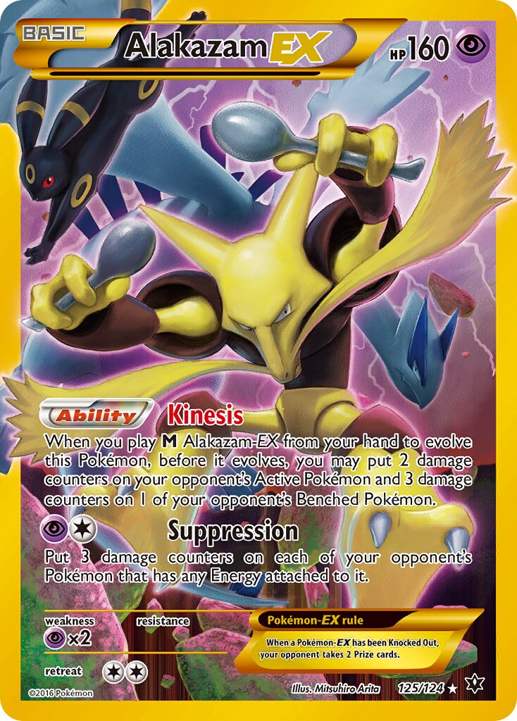 Alakazam-EX 125/124 — Fates Collide (English Pokémon TCG card)