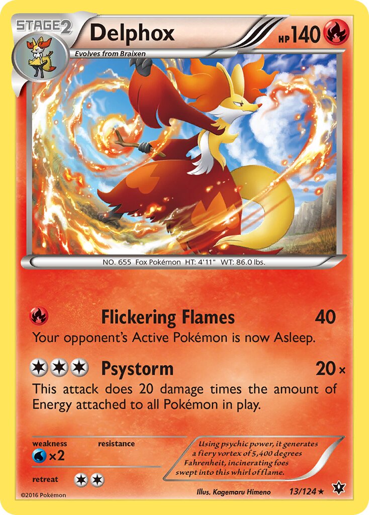 Delphox 013/124 — Fates Collide (English Pokémon TCG card)