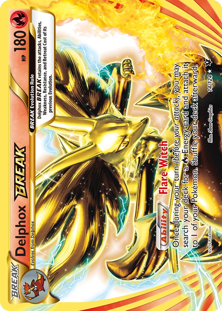 Delphox BREAK 014/124 — Fates Collide (English Pokémon TCG card)