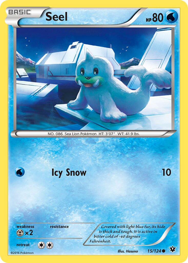 Seel 015/124 — Fates Collide (English Pokémon TCG card)