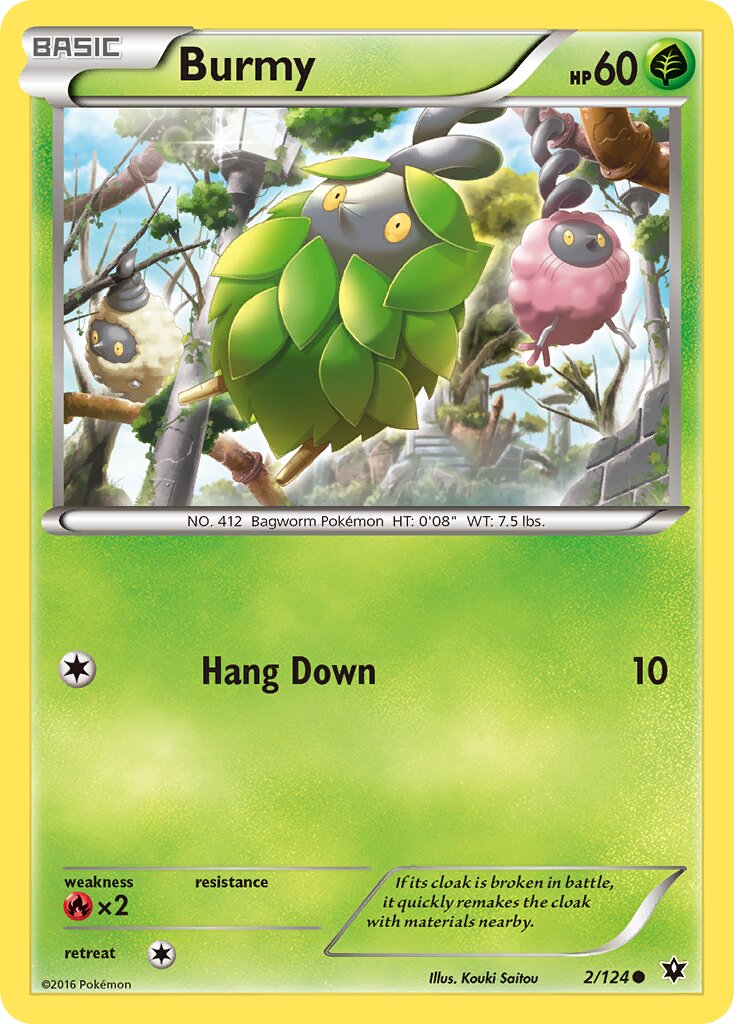 Burmy 002/124 — Fates Collide (English Pokémon TCG card)