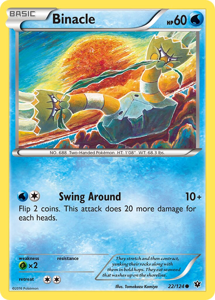 Binacle 022/124 — Fates Collide (English Pokémon TCG card)