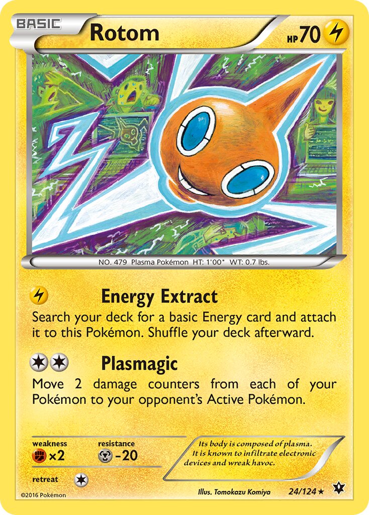 Rotom 024/124 — Fates Collide (English Pokémon TCG card)