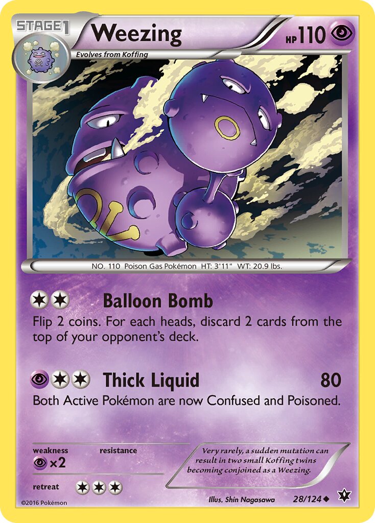 Weezing 028/124 — Fates Collide (English Pokémon TCG card)
