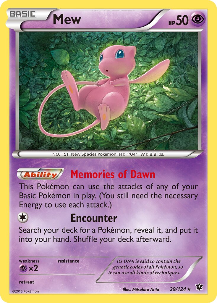 Mew 029/124 — Fates Collide (English Pokémon TCG card)