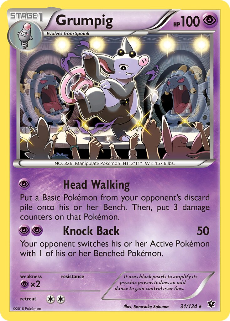 Grumpig 031/124 — Fates Collide (English Pokémon TCG card)