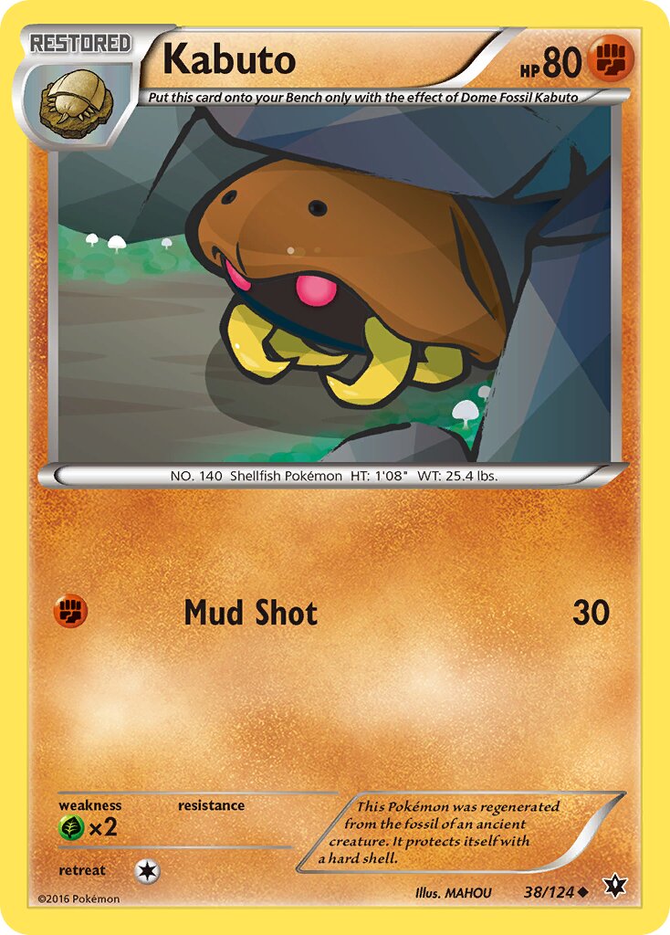 Kabuto 038/124 — Fates Collide (English Pokémon TCG card)