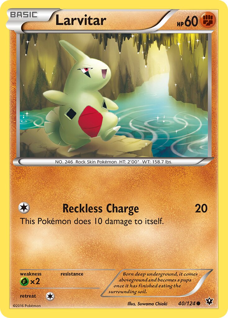 Larvitar 040/124 — Fates Collide (English Pokémon TCG card)