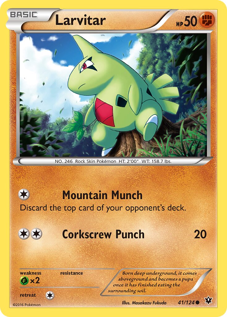 Larvitar 041/124 — Fates Collide (English Pokémon TCG card)