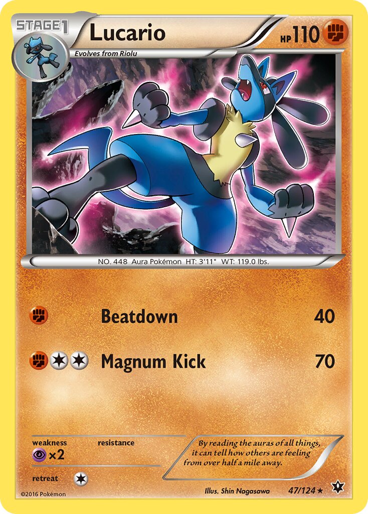 Lucario 047/124 — Fates Collide (English Pokémon TCG card)