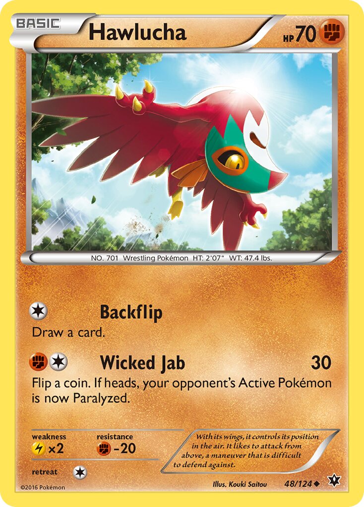Hawlucha 048/124 — Fates Collide (English Pokémon TCG card)