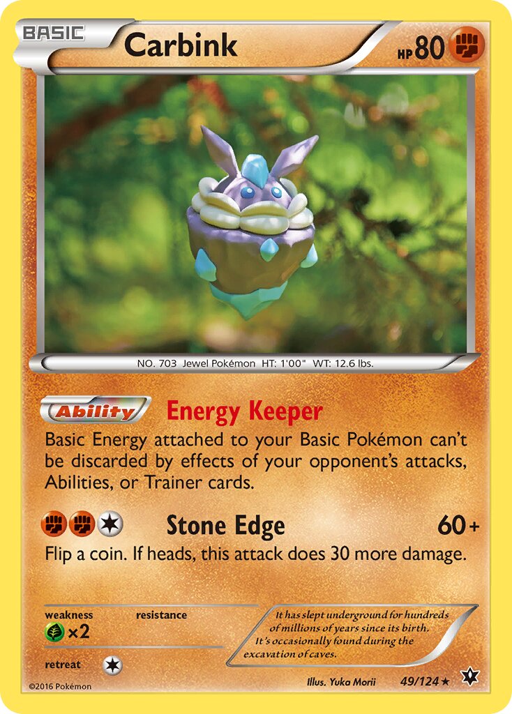 Carbink 049/124 — Fates Collide (English Pokémon TCG card)