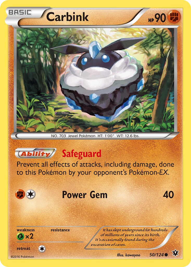 Carbink 050/124 — Fates Collide (English Pokémon TCG card)
