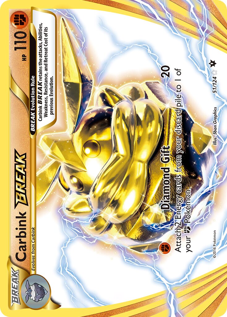 Carbink BREAK 051/124 — Fates Collide (English Pokémon TCG card)