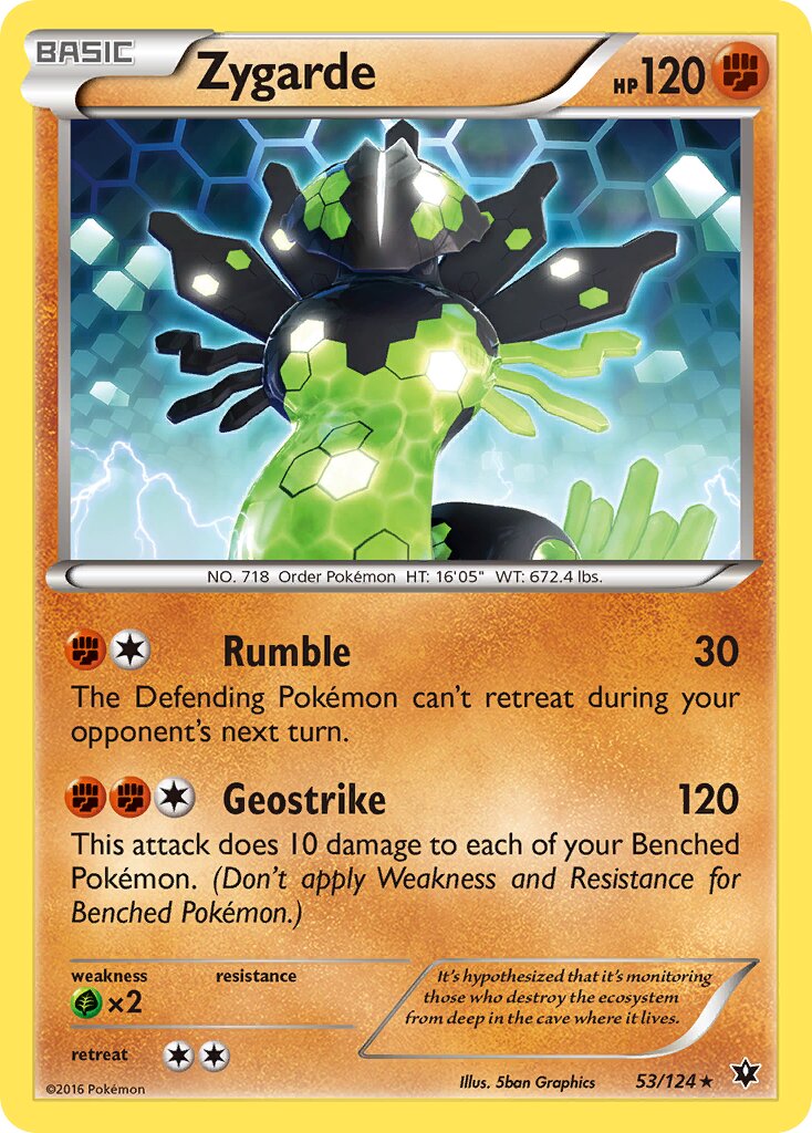 Zygarde 053/124 — Fates Collide (English Pokémon TCG card)