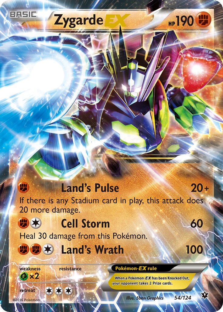 Zygarde-EX 054/124 — Fates Collide (English Pokémon TCG card)