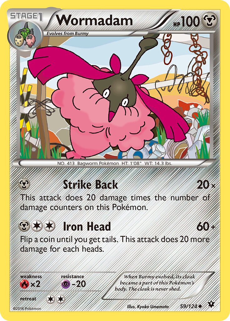 Wormadam 059/124 — Fates Collide (English Pokémon TCG card)