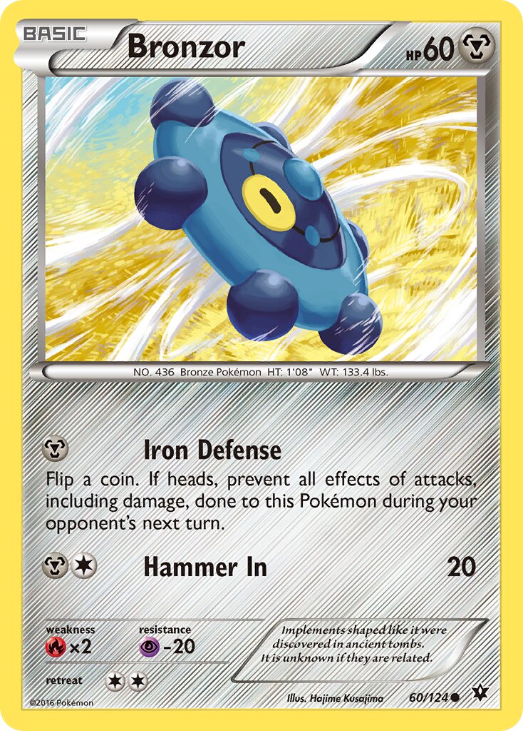 Bronzor 060/124 — Fates Collide (English Pokémon TCG card)