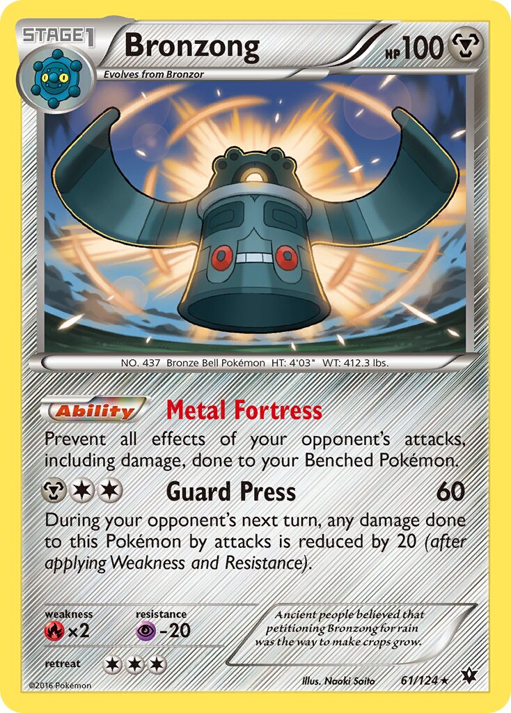 Bronzong 061/124 — Fates Collide (English Pokémon TCG card)