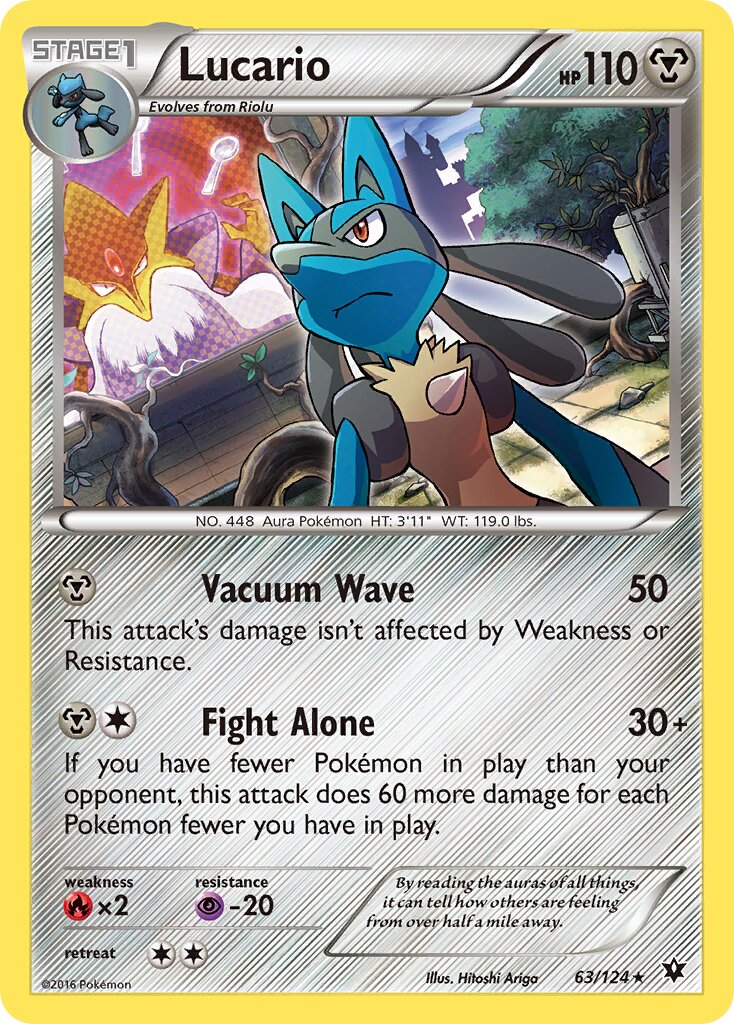 Lucario 063/124 — Fates Collide (English Pokémon TCG card)