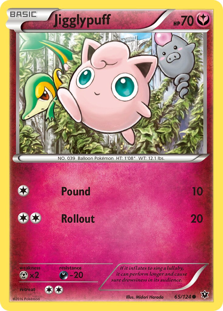 Jigglypuff 065/124 — Fates Collide (English Pokémon TCG card)
