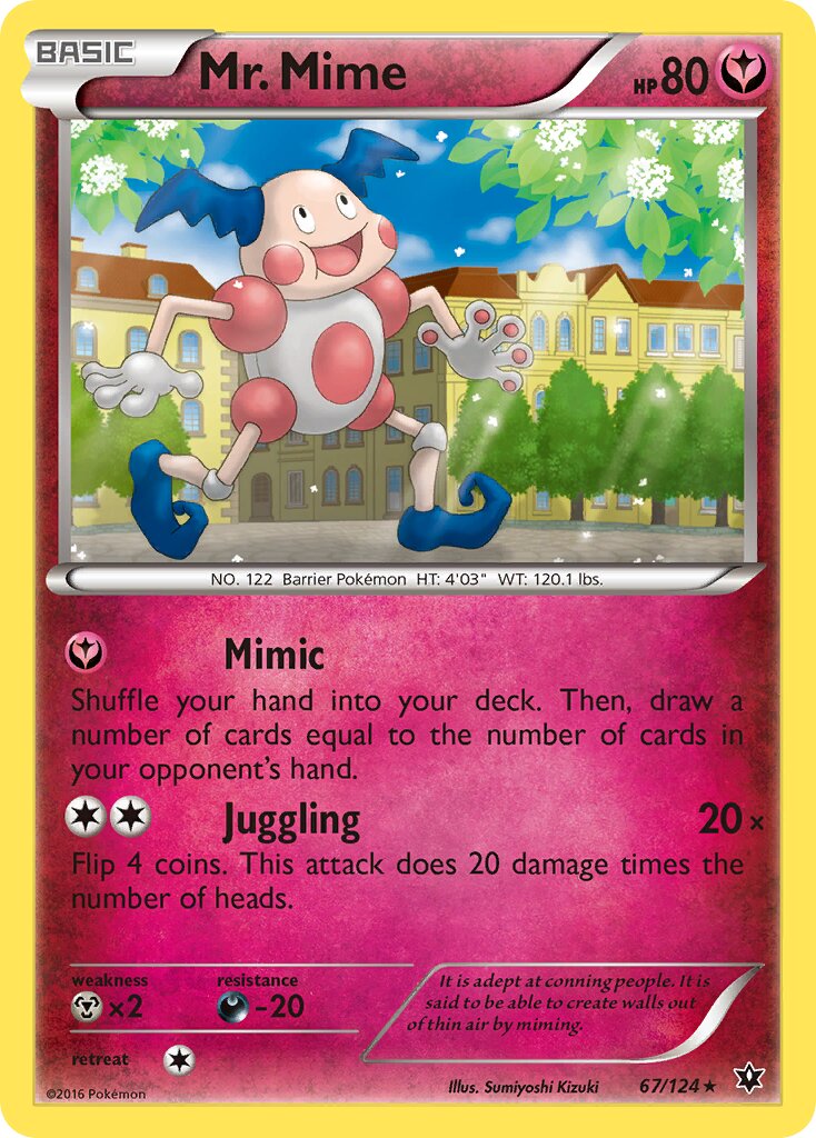 Mr. Mime 067/124 — Fates Collide (English Pokémon TCG card)