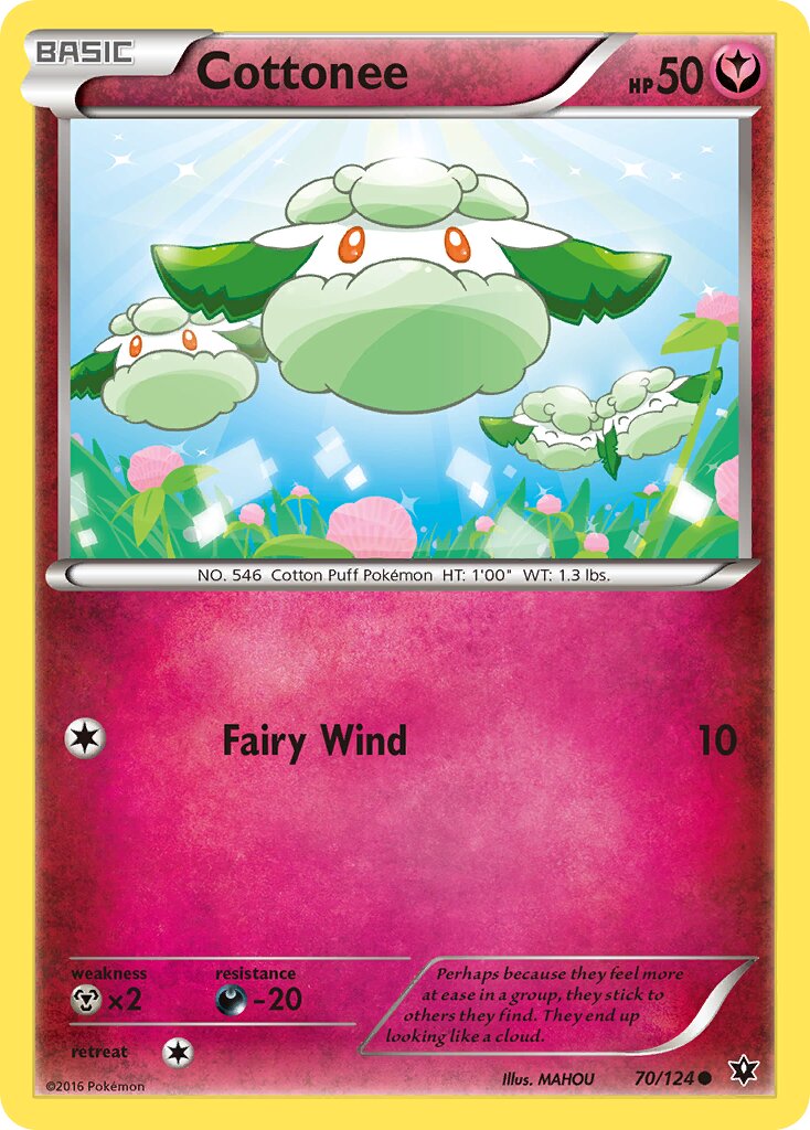 Cottonee 070/124 — Fates Collide (English Pokémon TCG card)
