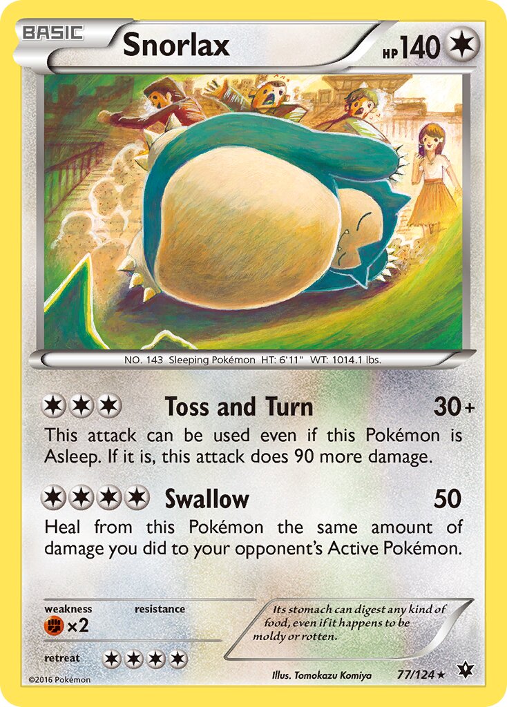 Snorlax 077/124 — Fates Collide (English Pokémon TCG card)