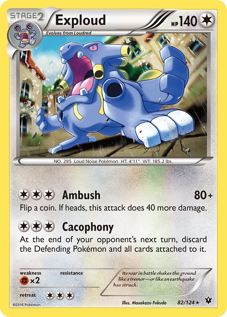 Exploud 082/124 — Fates Collide (English Pokémon TCG card)