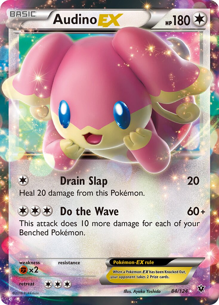 Audino-EX 084/124 — Fates Collide (English Pokémon TCG card)