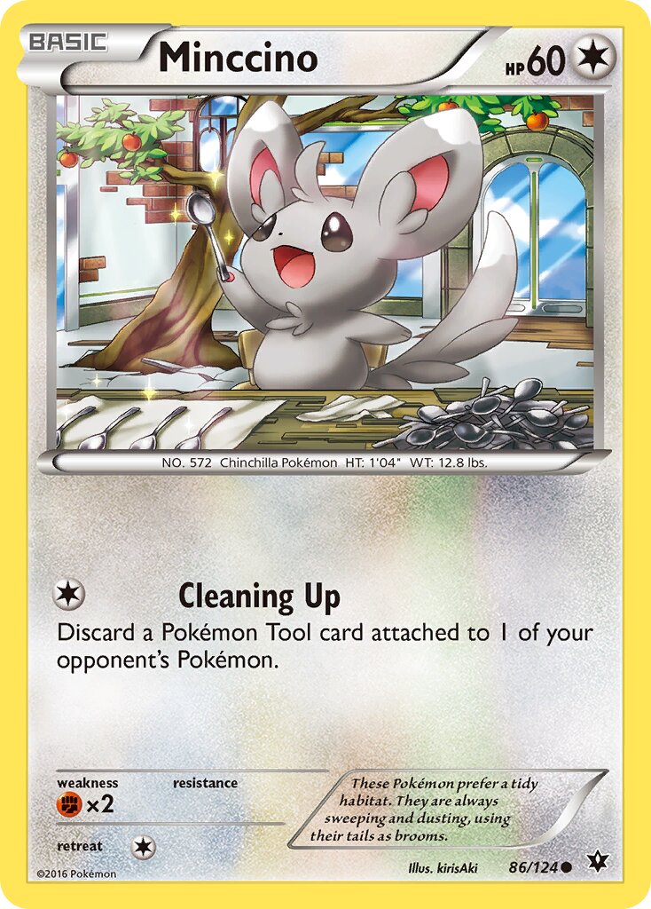 Minccino 086/124 — Fates Collide (English Pokémon TCG card)