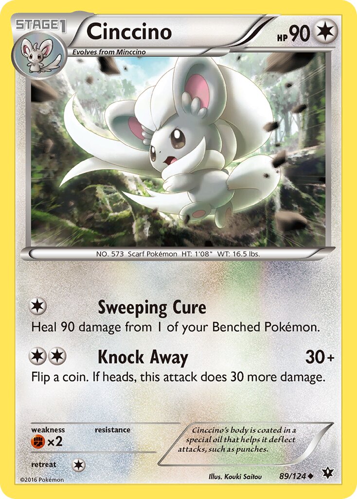 Cinccino 089/124 — Fates Collide (English Pokémon TCG card)