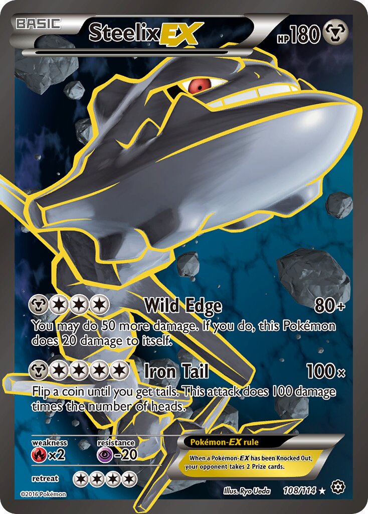 Steelix-EX 108/114 — Steam Siege (English Pokémon TCG card)